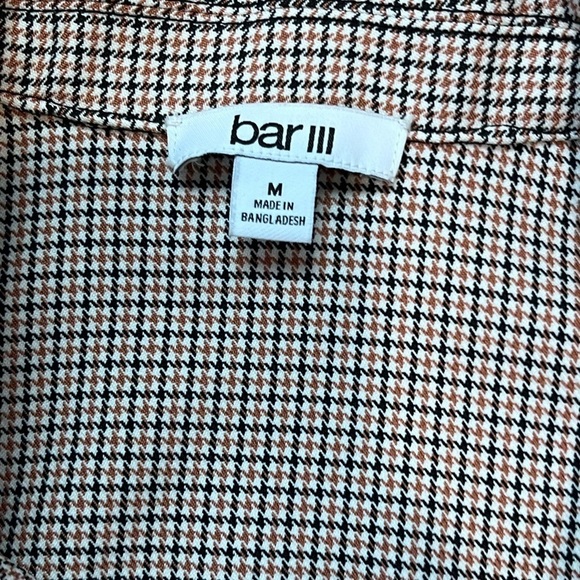 Bar lll Womens New With Tags Houndstooth Cropped Open Front Jacket Size Medium - Picture 2 of 6